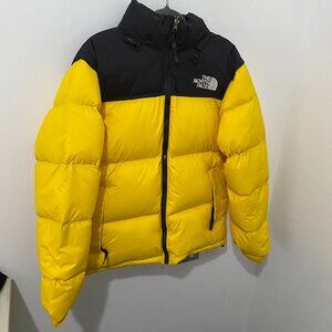 The North Face Yellow & Black Puffer Jacket
